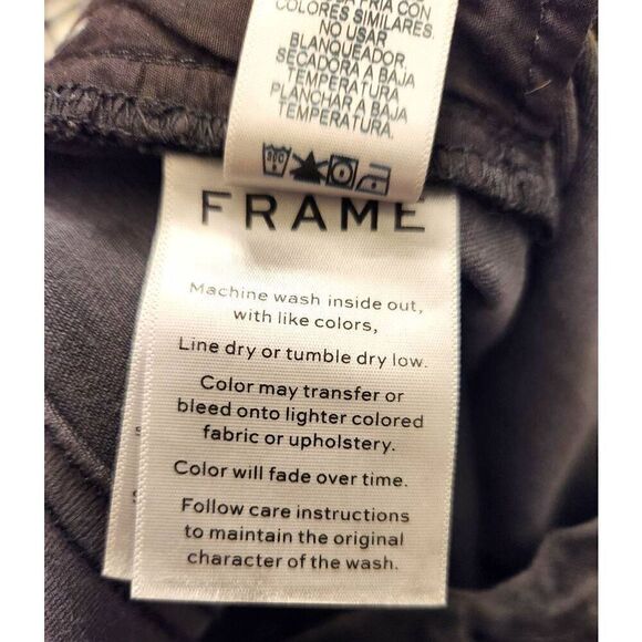 Frame 'Le Skinny de jeanne' womens jeans 34x29 black Tonal Python Stretch - Picture 7 of 9